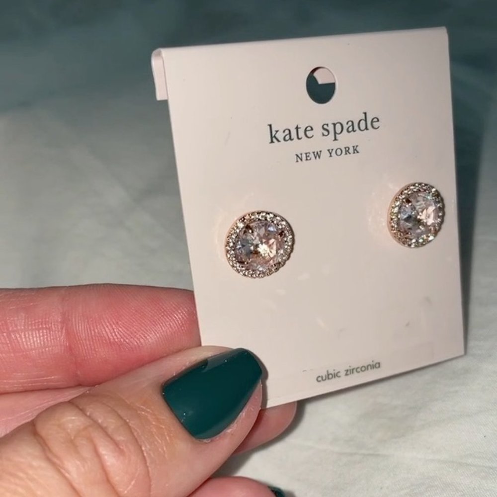 Kate Spade bright ideas pavé halo cz stud earrings
